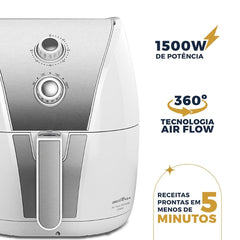 Air Fryer Fritadeira Sem Óleo BFR40BI 1500W Britânia 5L Com Cesto de Cerâmica Redstone 220V
