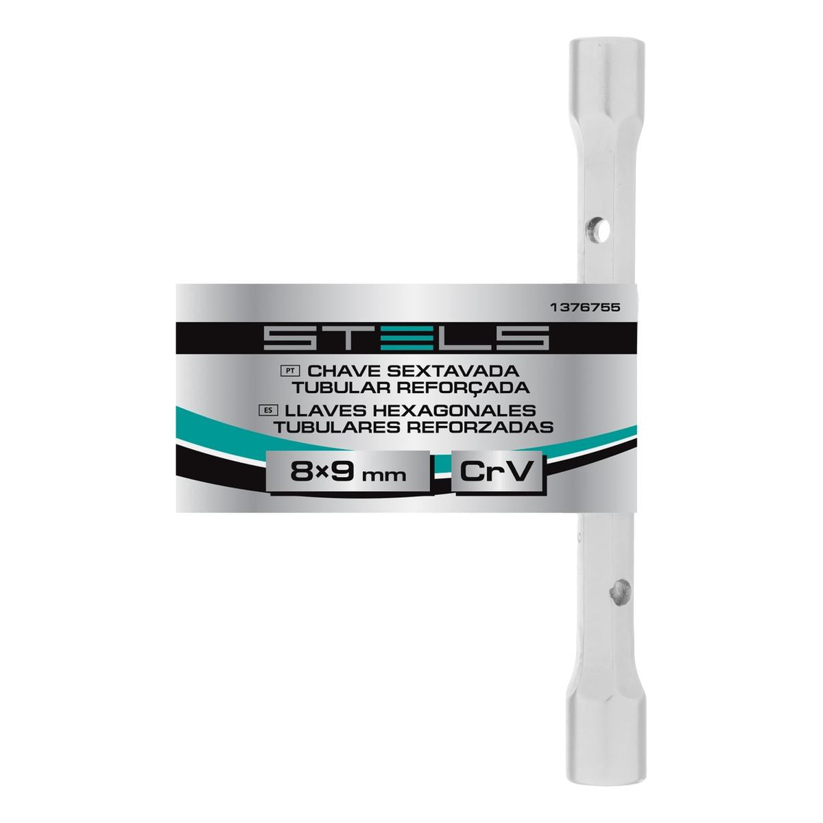 Chave Sextavada Tubular Reforçada 8-9mm Cromo Vanádio Stels 1376755 Profissional