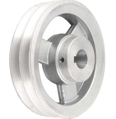 Polia Alumínio 2 Canais Perfil A 150mm com Furo 24mm Vonder