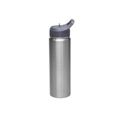 Garrafa Térmica Tramontina 650 Ml Inox Com Canudo Parede Dupla Isolar A Vácuo