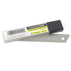 Lâmina para Estilete 18 mm com 10 Peças Tradestar