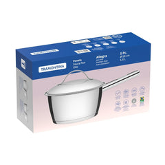 Panela Tramontina Allegra Aço Inox Fundo Triplo 16 Cm 1,5 L Indução