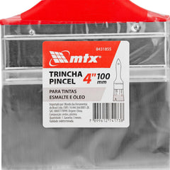 Trincha 4'' Cerdas Mistas Para Tintas Esmalte E Óleo Cabo Plástico MTX