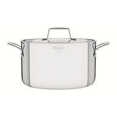 Caçarola Tramontina Grano Funda Aço Inox Corpo Triplo 24 cm 5,8 L Indução Forno 260°C Tampa