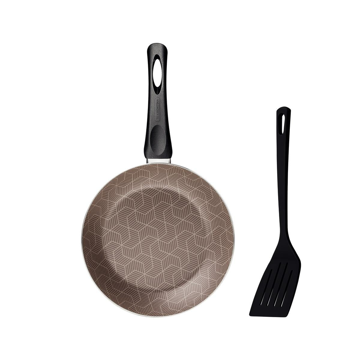 Frigideira Tramontina Paris Antiaderente Starflon Max 18 cm 0,6 L com Espátula de Nylon Vermelha