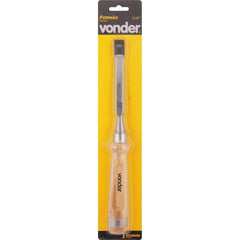 Formão chanfrado 3/8" cromo vanádio cabo madeira Vonder
