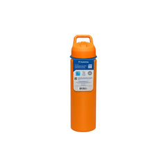 Garrafa Térmica Tramontina 650 Ml Aço Revestido Laranja Com Canudo Vácuo