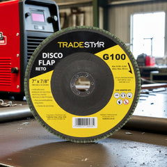 Disco Flap 180 mm G100 Fibra Reto Aço Tradestar