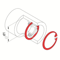 Alicate Para Anéis Interno Reto 12'' Tramontina PRO Aço Cromo-Vanádio Isolado 1000V