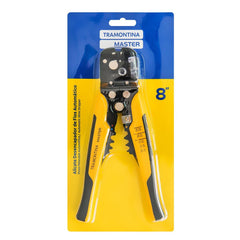 Alicate Desencapador Automático 8'' 24-10 AWG (0.2-6.0mm²) Tramontina Master Corte e Crimpagens
