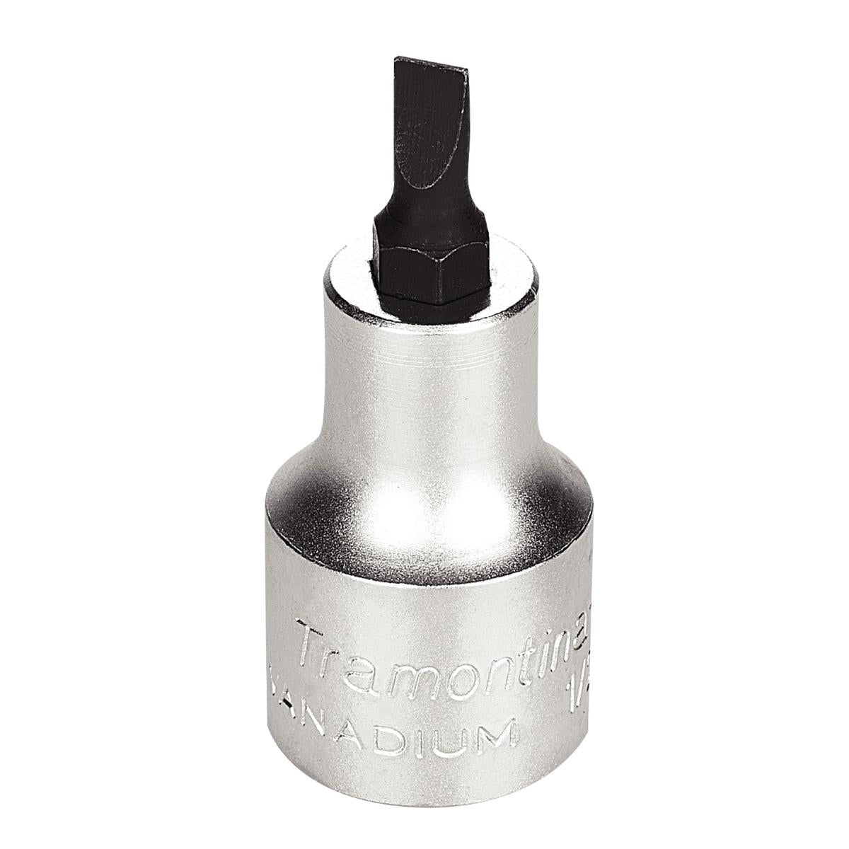 Soquete 6,5 mm 1/2'' Ponta Chata Aço Cromo Vanádio Cromado Tramontina PRO