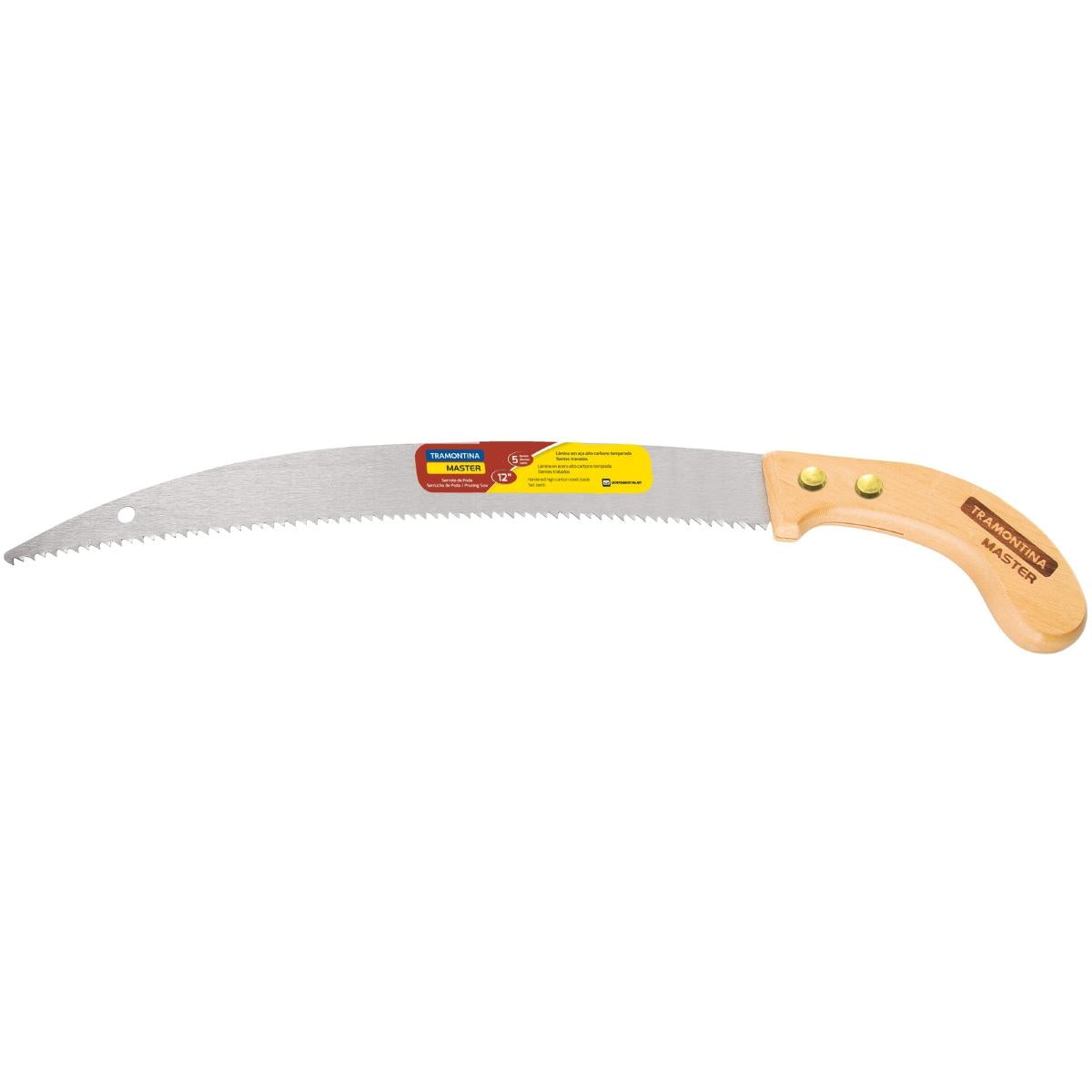Serrote de Poda 12'' 5 Dentes por Polegada Aço Carbono Temperado Cabo de Madeira Tramontina MASTER