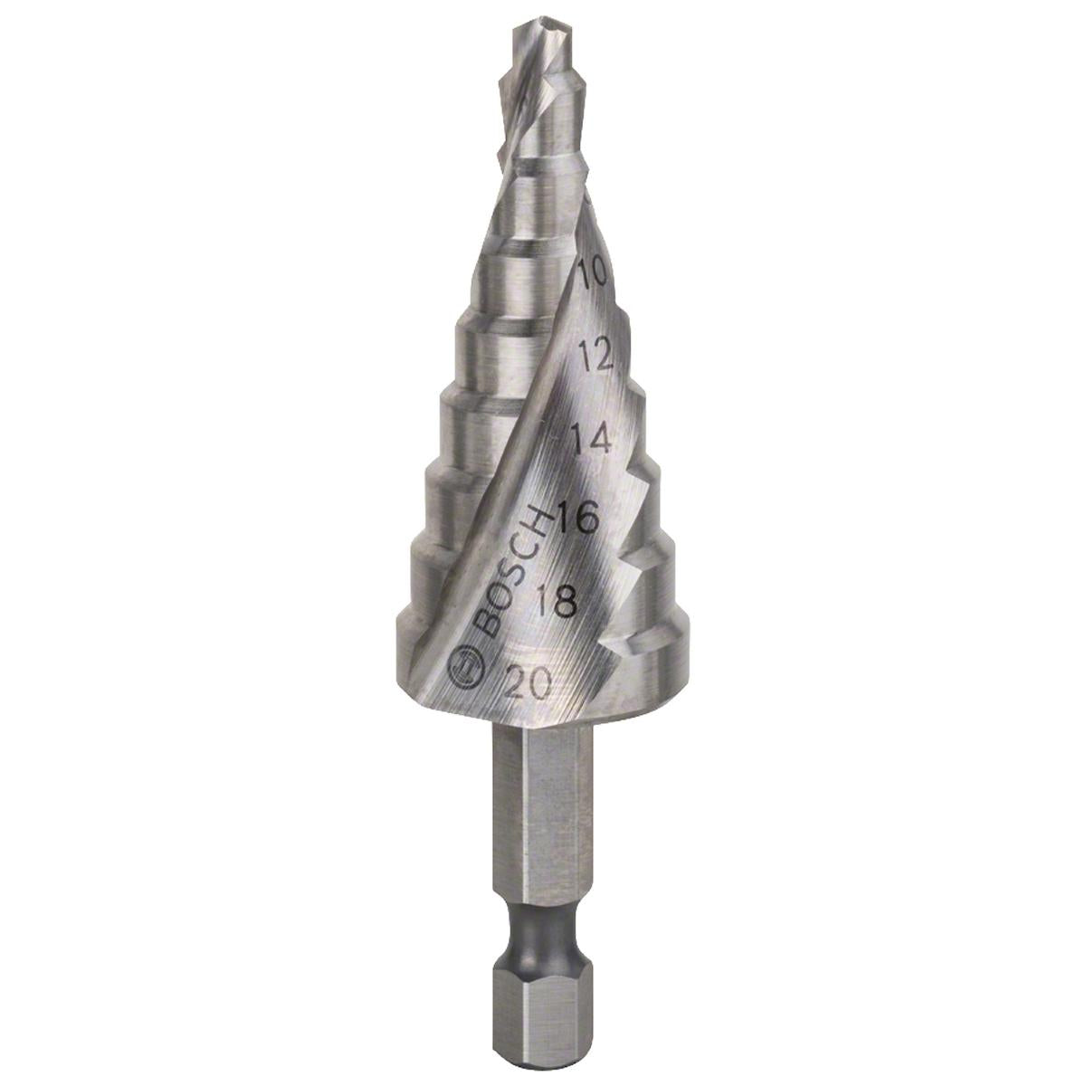 Broca Escalonada Bosch Aço Rápido Para Metal Hss 4-20mm Hex