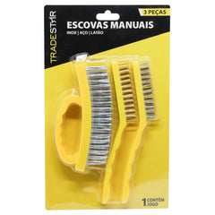 Jogo Escovas de 3 Peças Tradestar