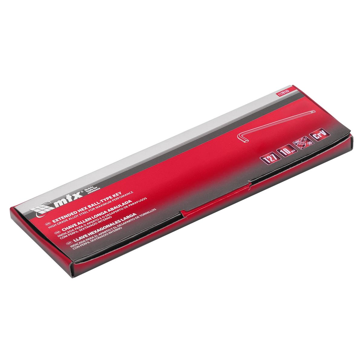 Chave Torx T27 Longa 10pçs Cromo Vanádio Fosfatizado MTX 1129155 52 HRC