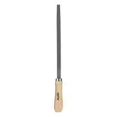 Lima Triangular MTX 200mm 8'' Bastarda 1603555 Aço Carbono Cabo Madeira Verniz Profissional