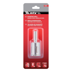 Broca Diamantada Para Vidro 25mm Haste Triangular Mtx 726259 Furos Precisos Sem Lascas