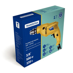Furadeira de Impacto Tramontina 500 W 220 V 3/8" com Sistema de Reversão de Rotação