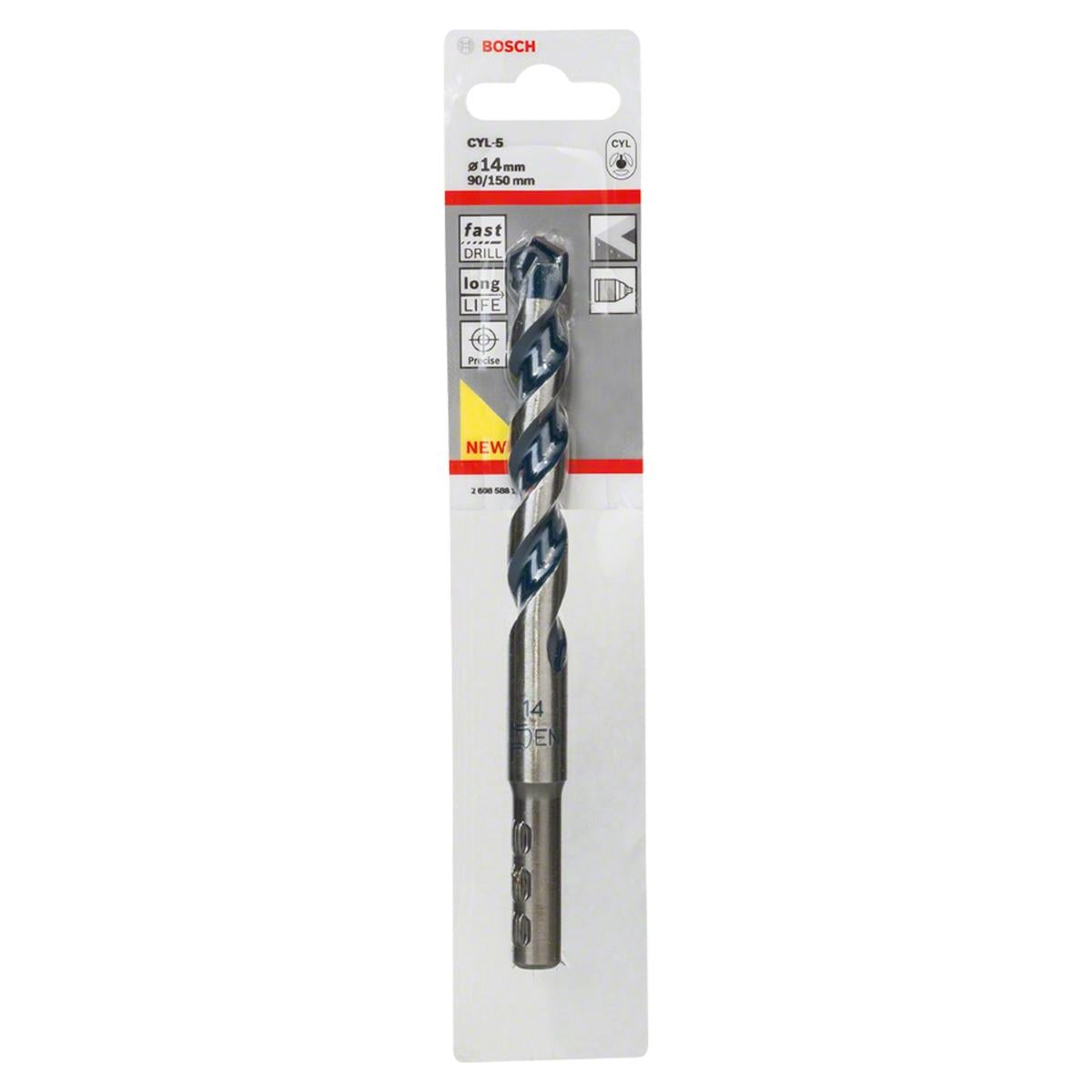 Broca Para Concreto Bosch Cyl-5 Ø14 X 90 X 150 mm