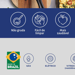 Jogo De Frigideiras 03 Peças Starflon Max Vermelho Linz Tramontina