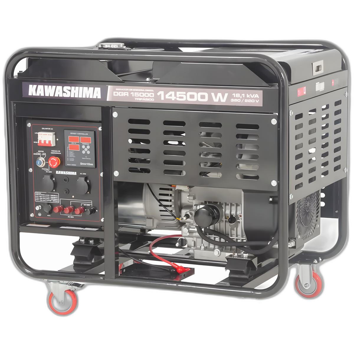Gerador à Diesel Dgr-15000 Trifasico 380V 14,5Kw Kawashima