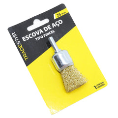 Escova Pincel Aço Haste 1/4" x 1" Tradestar