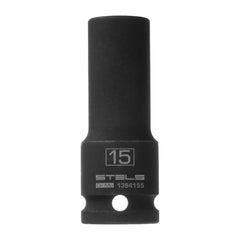 Soquete Impacto Longo 1/2'' 15mm CrMo Stels 1394155 - Aço Cromo Molibdênio