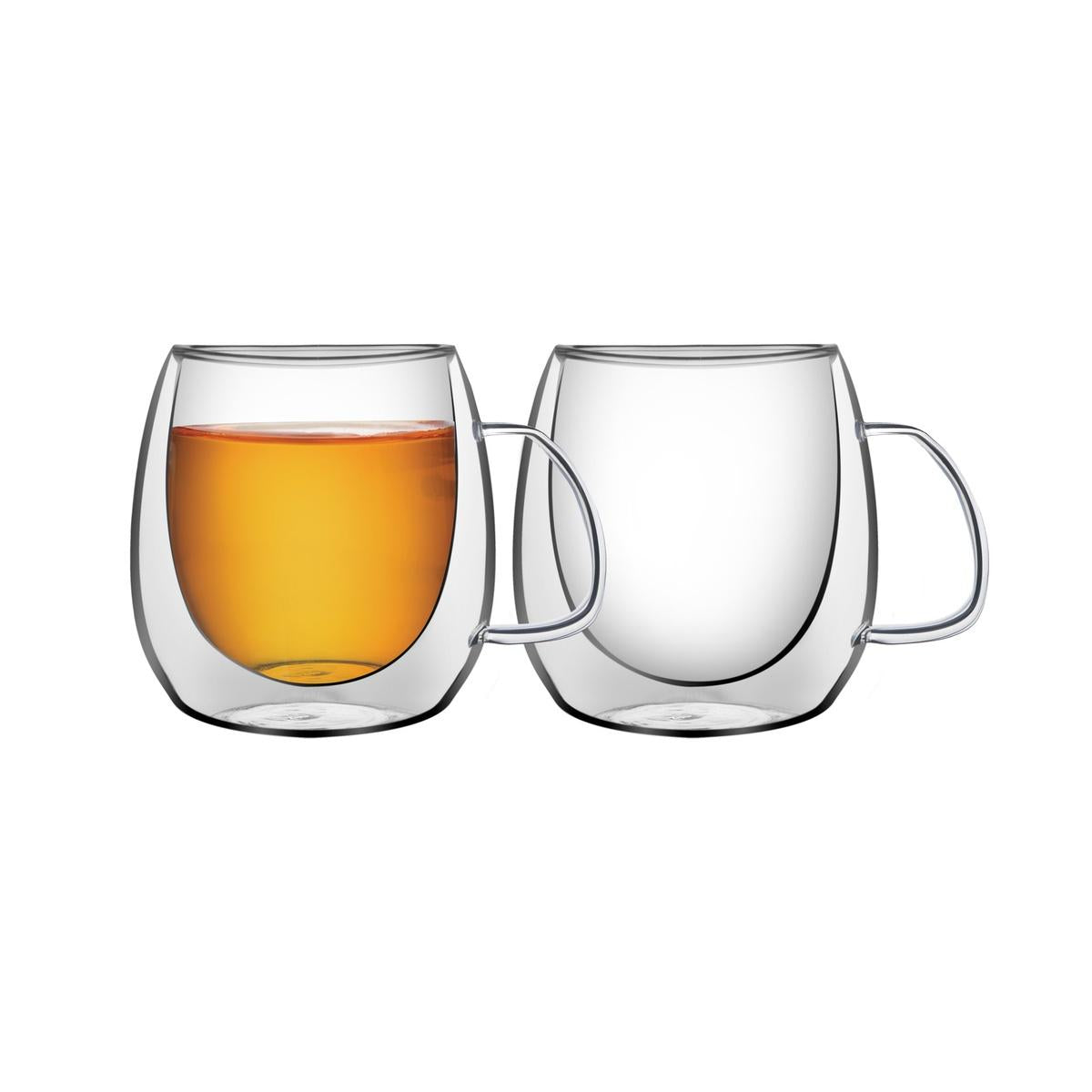 Conjunto De 2 Xícaras Tramontina Vidro Duplo Para Chá E Cappuccino 300ml Design Sofisticado