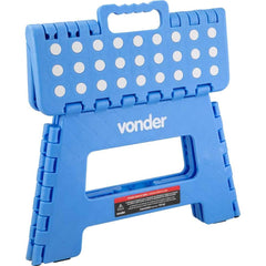 Banqueta Plástica Dobrável Azul 220mm Vonder