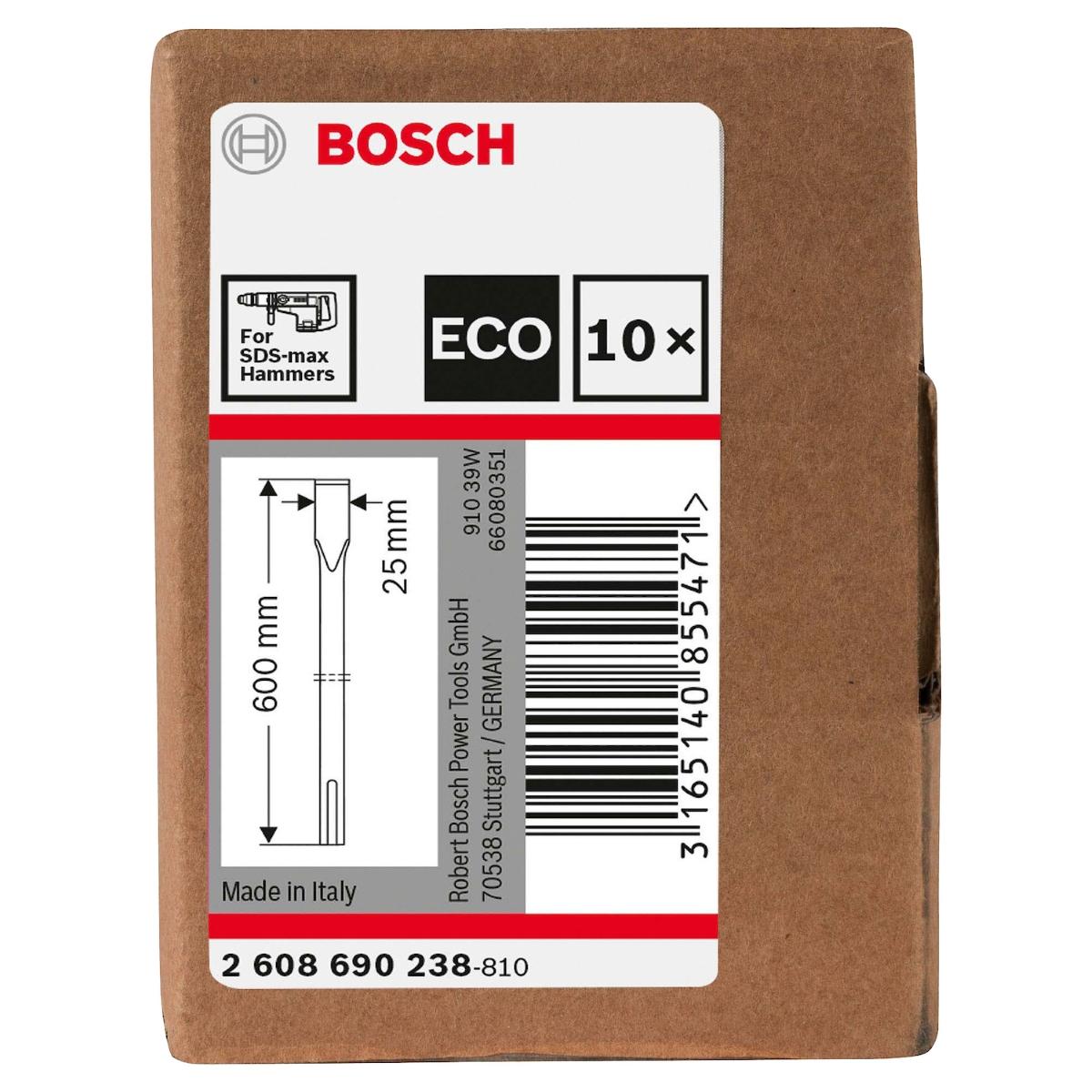 Cinzel Bosch Sds-Max mmpp 25X600 mm 10 Peças