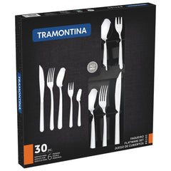 Faqueiro Tramontina Búzios Em Aço Inox 30 Peças Para Mesa Posta Alta Durabilidade