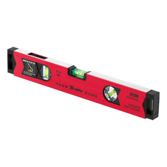 Nível Alumínio Reforçado 3 Bolhas + Espelho 400mm 16pol MTX 347049 Precisão ±0.5mm/m