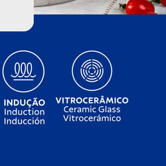 Caçarola Funda Tramontina Allegra Aço Inox Com Fundo Triplo 20 Cm 3,1 L Indução Forno 260 Graus