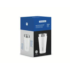 Copo Térmico Tramontina Exata 550 Ml Aço Inox Branco Sem Tampa Parede Dupla