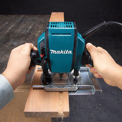 Tupia 8Mm Com Freio Instantaneo Industrial 900W Com Chaves Guia Reta Pinças RP0900 220V Makita