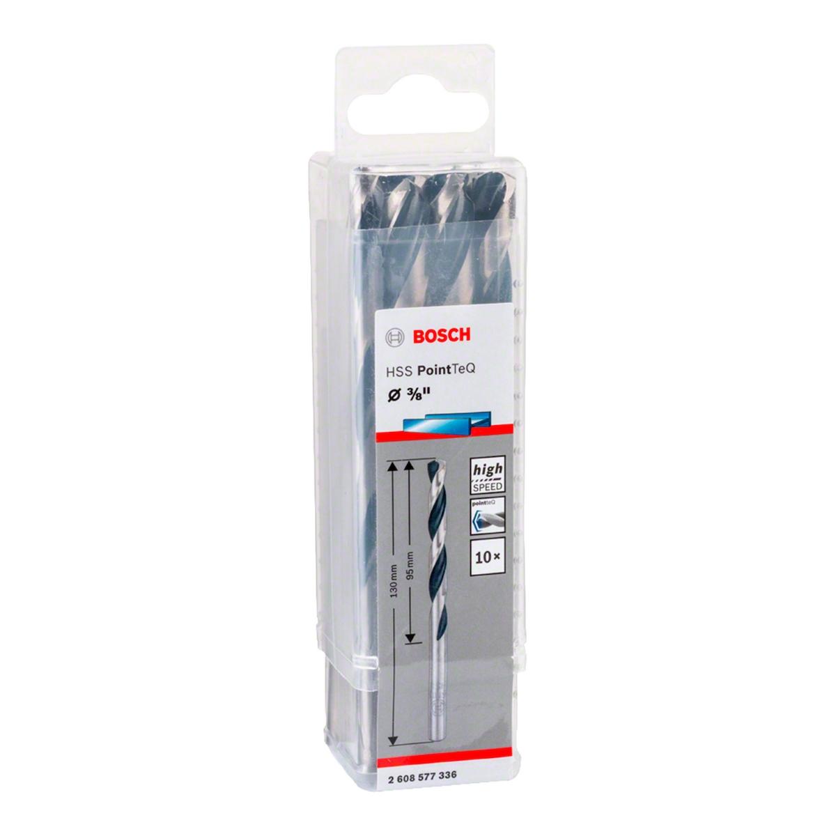Broca Metal Bosch Aço Rápido Hss-Pointteq 3/8'' 10 Peças