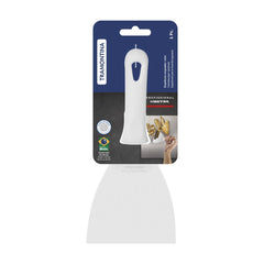 Espátula Profissional Master Tramontina Aço Inox Cabo Polipropileno Branco 4 Polegadas Antimicrobiana