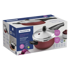 Panela De Pressão 3 L Vermelha Antiaderente Starflon Max 20 cm Tramontina Vancouver Effect
