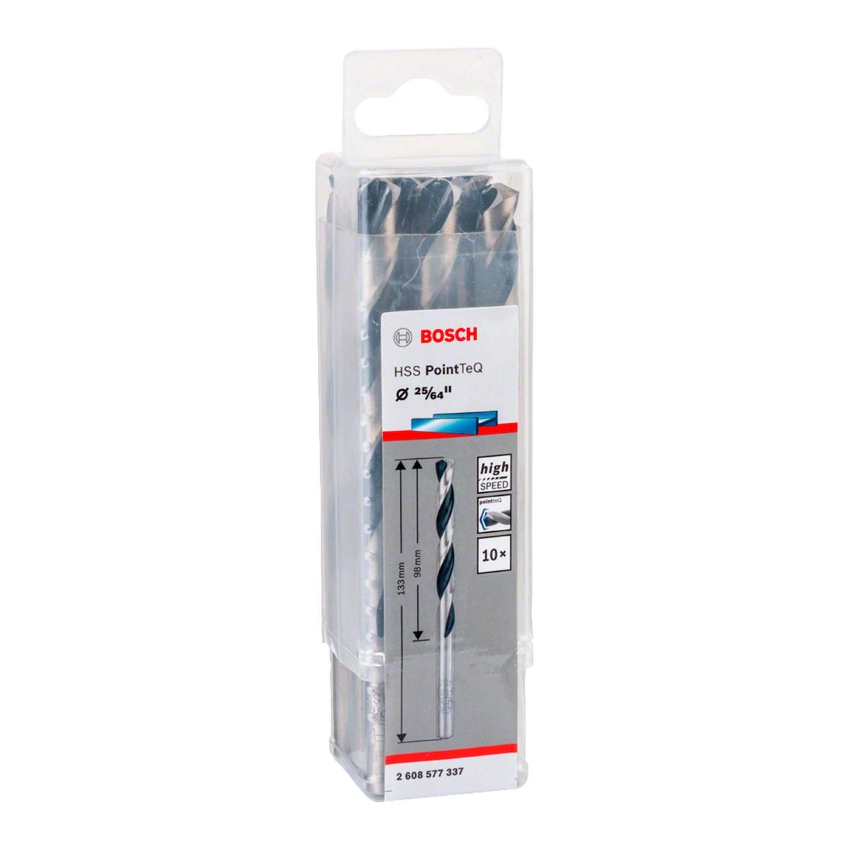 Broca Metal Bosch Aço Rápido Hss-Pointteq 25/64'' 10 Peças