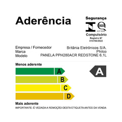 Panela Com Revestimento de Cerâmica Redstone Definitive PPH280ACR Philco 6,1L Cabo Emborrachado