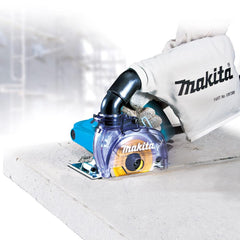Serra Mármore 125Mm 1450W Com Coletor de Pó Chave Fixa Disco Diamantado 4100KB 127V Makita