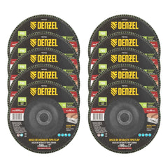 Disco Flap Desbaste Carboneto de Silício Grão 80 180x22,2mm Denzel 7407555 Ideal Para Metal Madeira