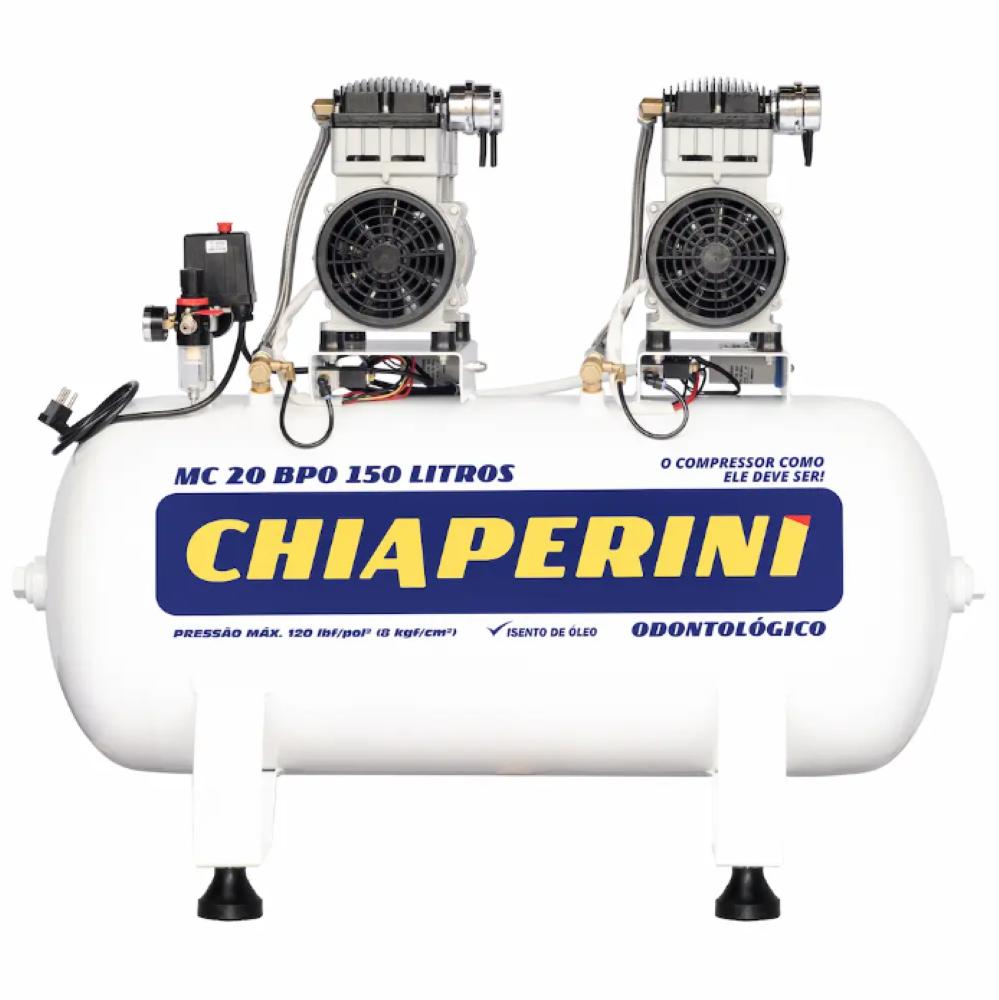 Motocompressor Odontológico sem Óleo MC20 150L Chiaperini