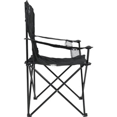 Cadeira Camping Dobrável Araguaia Comfort Max Preta Bel Suporta até 150kg 2 Porta-Copos Aço Epóxi