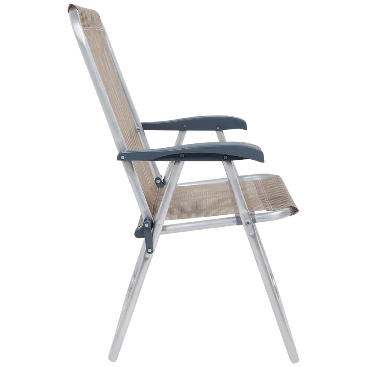 Cadeira de Praia Relax Comfort Alta em Alumínio Capacidade 120kg Bege Bel