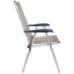 Cadeira de Praia Relax Comfort Alta em Alumínio Capacidade 120kg Bege Bel