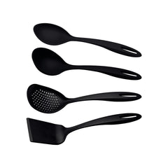 Jogo De Utensílios Tramontina Ability 4 Peças Nylon Resistente 180 Graus Antiaderente Preto