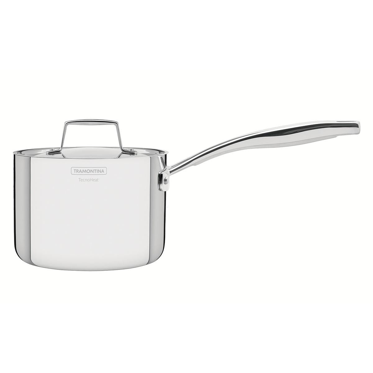 Caldeirão Tramontina Grano Aço Inox Fundo Triplo 14 Cm 1,5 L Com Tampa Compatível Com Indução