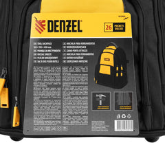 Mochila de Ferramentas Denzel 3 Seções 26 Bolsos Resistente