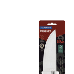 Faca Para Carne Tramontina 8 Polegadas Aço Inox Cabo Madeira Polywood Vermelho Churrasco Profissional